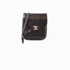 Chanel Clams Wallet on Chain WOC Black
