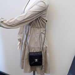 Chanel Clams Wallet on Chain WOC Black