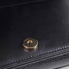 Chanel Boy Wallet on Chain Caviar WOC Black GHW