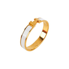 Hermes H Clic Clac Bracelet White Size GM