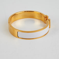 Hermes H Clic Clac Bracelet White Size GM