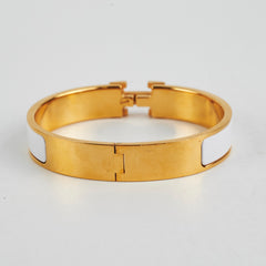 Hermes H Clic Clac Bracelet White Size GM