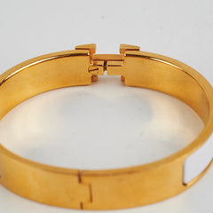 Hermes H Clic Clac Bracelet White Size GM