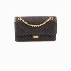Chanel Reissue 2.66 Chevron Aged Calfskin Black