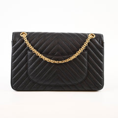 Chanel Reissue 2.66 Chevron Aged Calfskin Black