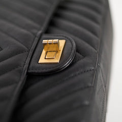Chanel Reissue 2.66 Chevron Aged Calfskin Black