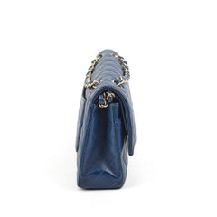 Deal of The Week - Chanel Classic Flap Medium/Large M/L Lambskin Blue - Series 13