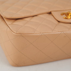 ITEM 24 - Chanel Quilted Jumbo Single Flap Beige