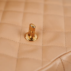 ITEM 24 - Chanel Quilted Jumbo Single Flap Beige