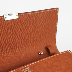 Hermes Clic 16 Epsom Gold Wallet On Chain - U Stamp