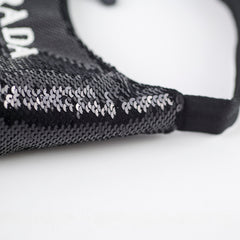 Prada Re-Edition Sequin Black Shoulder Bag