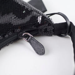 Prada Re-Edition Sequin Black Shoulder Bag