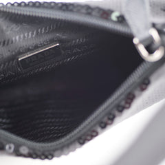 Prada Re-Edition Sequin Black Shoulder Bag