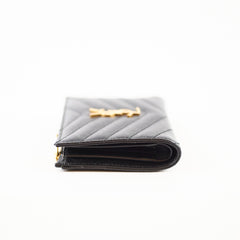 Saint Laurent Black Cassandre Wallet