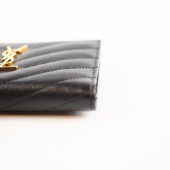 Saint Laurent Black Cassandre Wallet