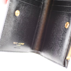 Saint Laurent Black Cassandre Wallet