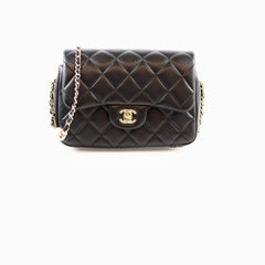 Chanel My Precious Pearls Mini Flap Black Lambskin