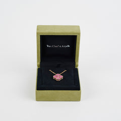 Hold for Rosie Van Cleef & Arpels Vintage Alhambra Rhodonite Holiday 2021 Diamond Necklace