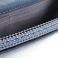 Chanel Wallet On Chain WOC Blue Lambskin Crossbody Bag