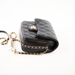 Chanel My Precious Pearls Mini Flap Black Lambskin