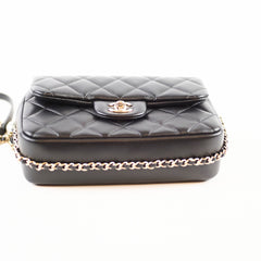 Chanel My Precious Pearls Mini Flap Black Lambskin