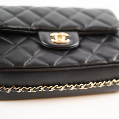 Chanel My Precious Pearls Mini Flap Black Lambskin