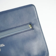 Chanel Wallet On Chain WOC Blue Lambskin Crossbody Bag