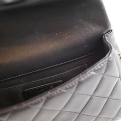 Chanel My Precious Pearls Mini Flap Black Lambskin