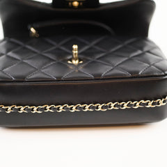 Chanel My Precious Pearls Mini Flap Black Lambskin