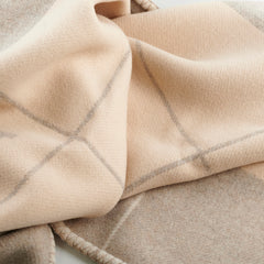 Hermes Avalon Cream/Beige Throw Blanket