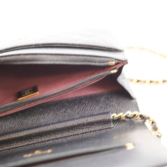 Chanel Wallet on Chain Caviar Black GHW (microchip)