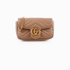 Gucci GG Marmont Matelasse Super Mini Dusty Pink