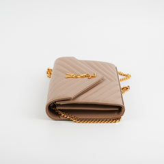 Saint Laurent Envelope Medium Beige