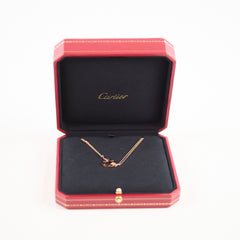 Cartier Love 2 Diamond Pink Gold Necklace