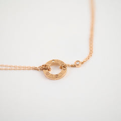 Cartier Love 2 Diamond Pink Gold Necklace