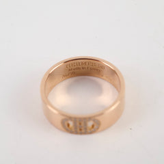 Hermes H'Ancre Diamond Ring Rose Gold Size 50
