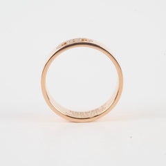 Hermes H'Ancre Diamond Ring Rose Gold Size 50