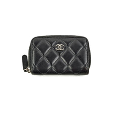 Chanel Zipper Wallet Lambskin Black - Series 22