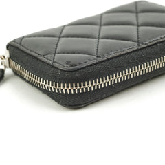 Chanel Zipper Wallet Lambskin Black - Series 22