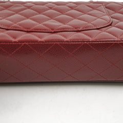Chanel Classic Flap Medium/Large M/L Caviar Burgundy - Series 15