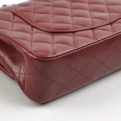 Chanel Classic Flap Medium/Large M/L Caviar Burgundy - Series 15