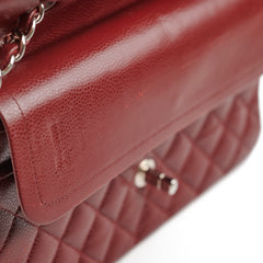 Chanel Classic Flap Medium/Large M/L Caviar Burgundy - Series 15