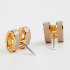 Hermes H Pop Earrings Marron Glance