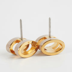 Hermes H Pop Earrings Marron Glance