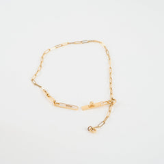Hermes Collier Cravate Kelly Diamond Chaine PM Lariat Necklace