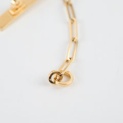 Hermes Collier Cravate Kelly Diamond Chaine PM Lariat Necklace