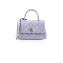Chanel Coco Handle Small Lilac Caviar Top Handle
