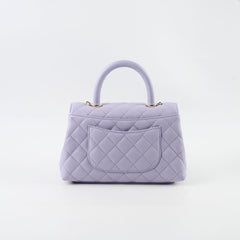 Chanel Coco Handle Small Lilac Caviar Top Handle
