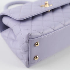 Chanel Coco Handle Small Lilac Caviar Top Handle
