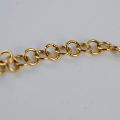 Chanel Gold & Black Leather Chain Choker Costume Jewellery